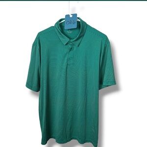 Urban Frontier Polo Shirt Mens Sizs XL Green Black Striped Golf Performance